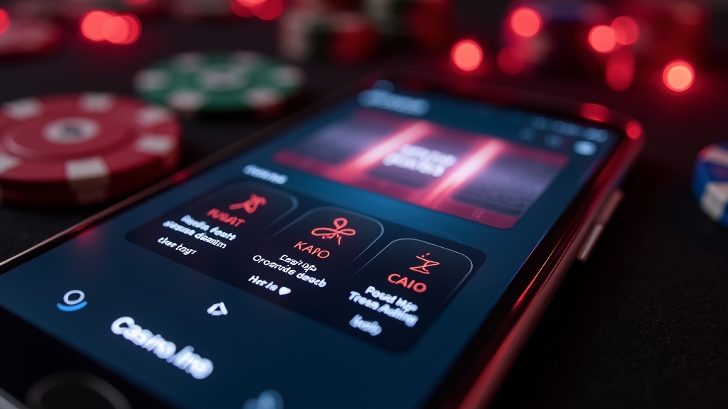 Navegador móvel acessando a plataforma de cassino com interface leve